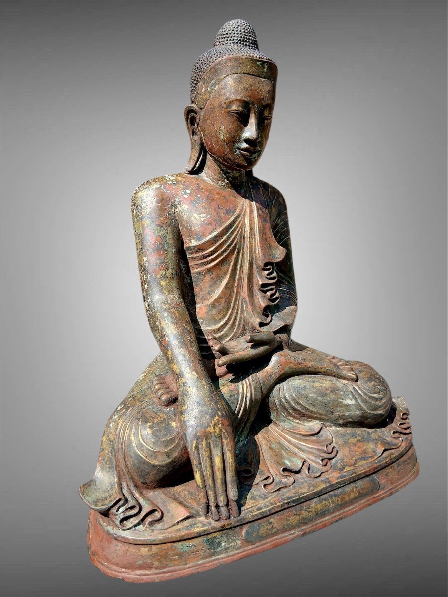 Bouddha mandalay en bronze -photo-2