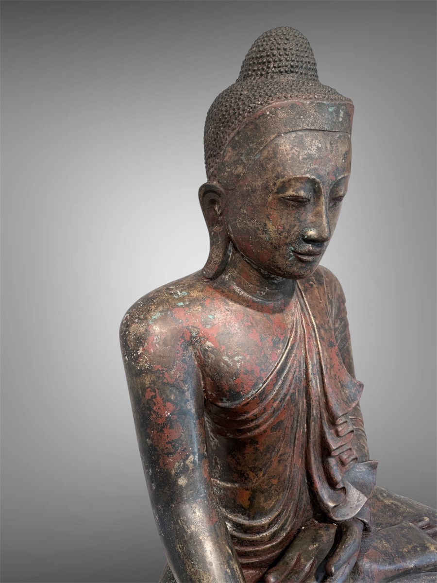 Bouddha mandalay en bronze -photo-4