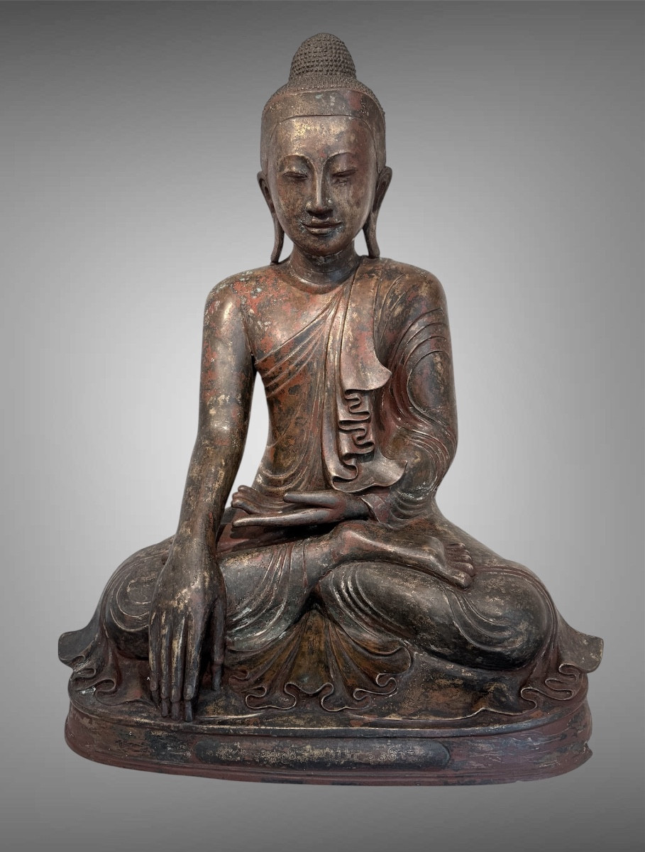 Bouddha mandalay en bronze 