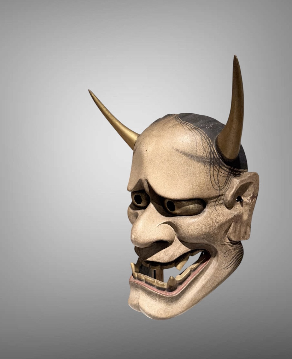 Hannya Mask Signed Ujiharu Nagasawa  National Treasure-photo-2