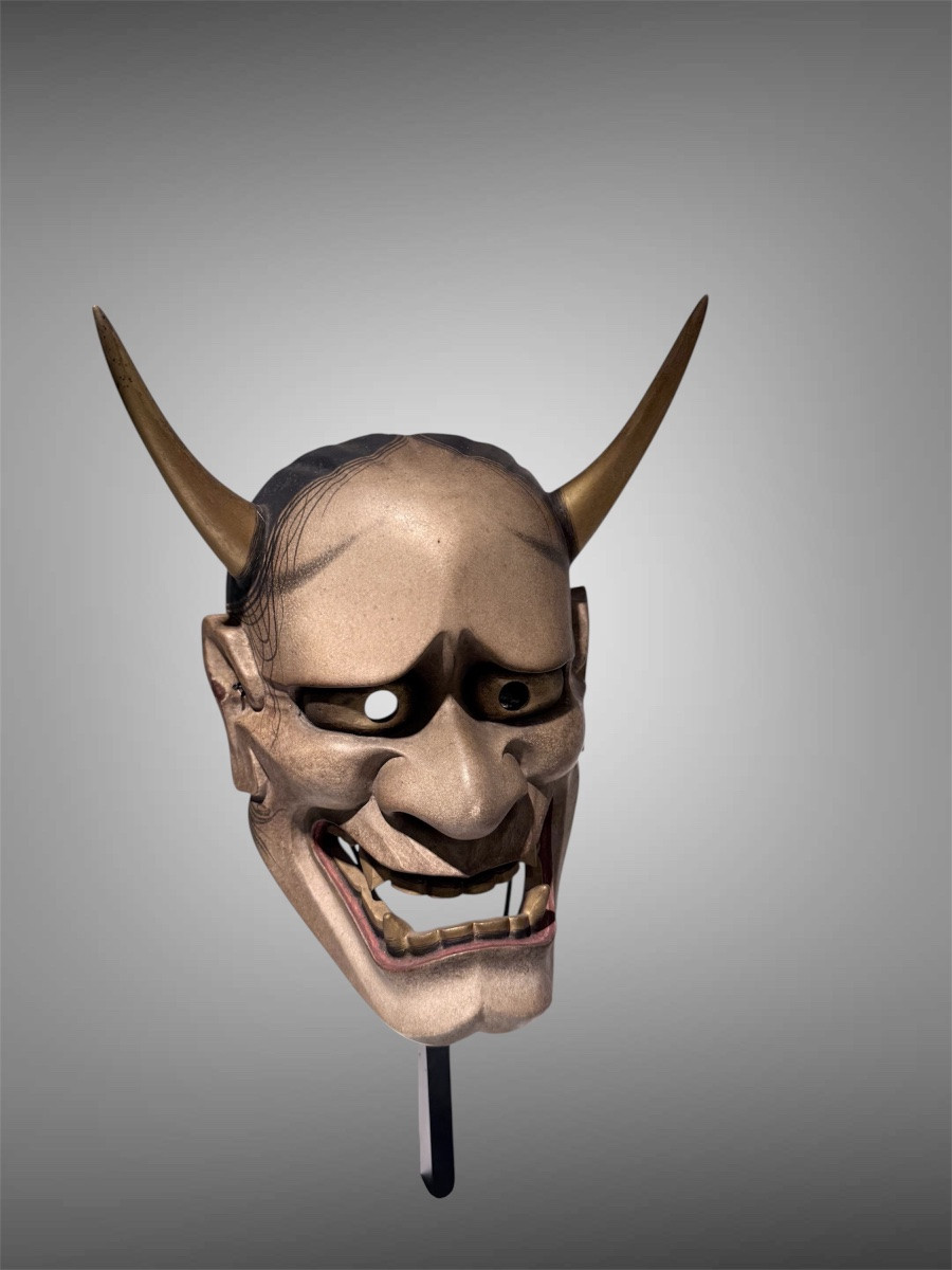 Hannya Mask Signed Ujiharu Nagasawa  National Treasure-photo-1