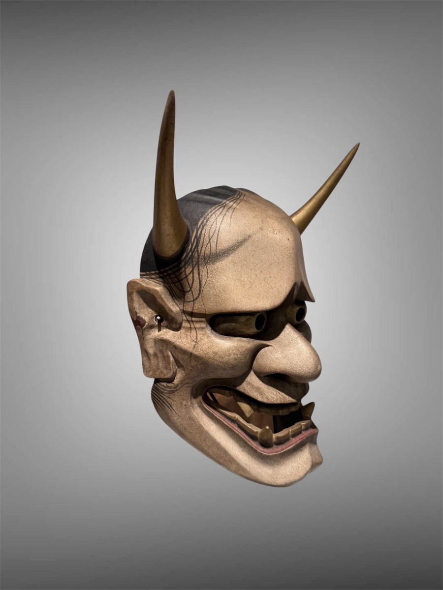 Hannya Mask Signed Ujiharu Nagasawa  National Treasure-photo-3