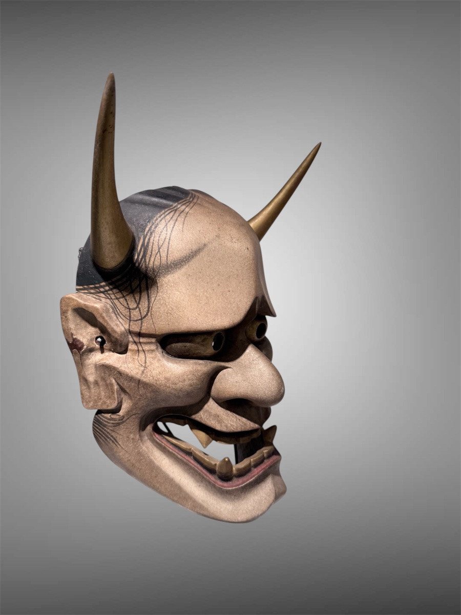 Hannya Mask Signed Ujiharu Nagasawa  National Treasure-photo-4