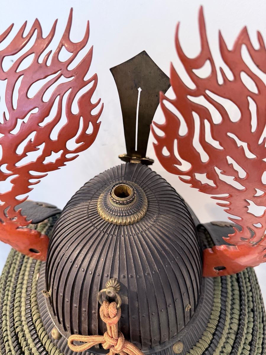 SUJI BACHI KABUTO avec wakidate Edo Japon-photo-3