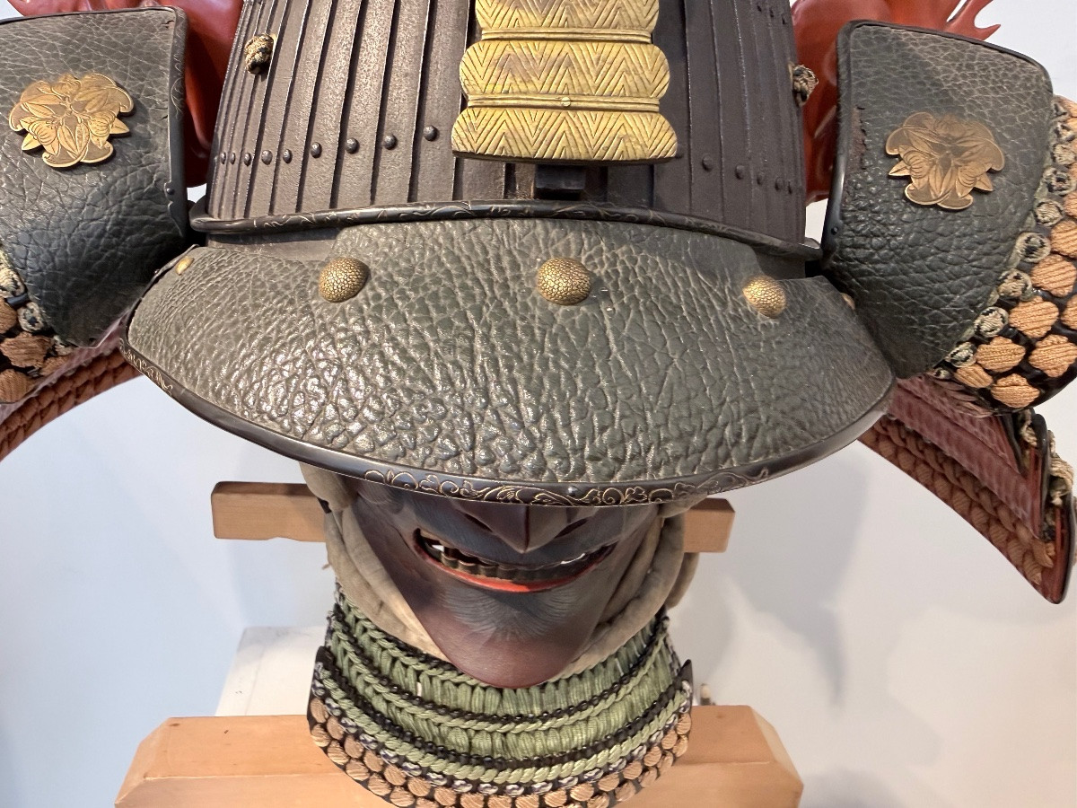 SUJI BACHI KABUTO avec wakidate Edo Japon-photo-2