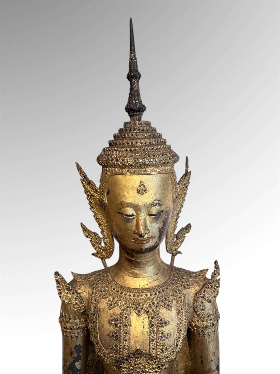 Large Bronze Buddha Statue Rattanakosin Style Thailand-photo-6