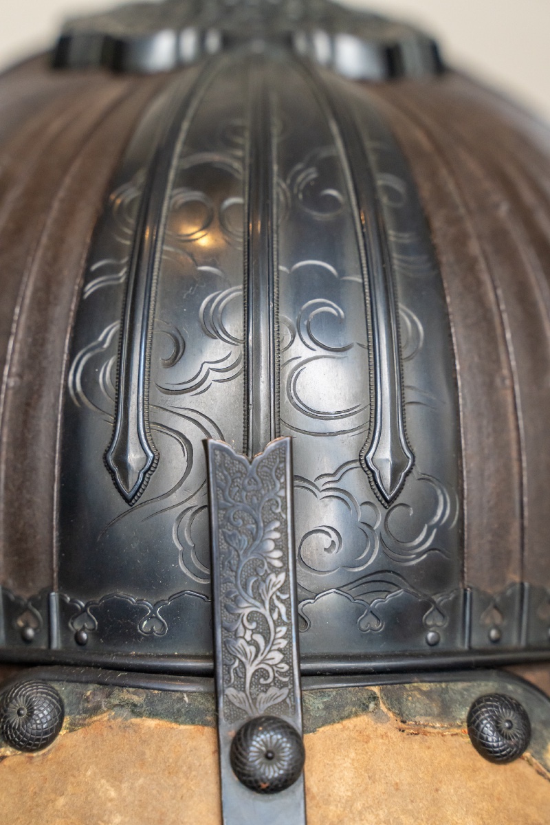 Suji Bachi Kabuto Decorated With Shakudo-photo-4