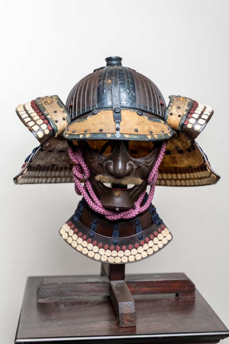 Suji Bachi Kabuto Decorated With Shakudo-photo-5
