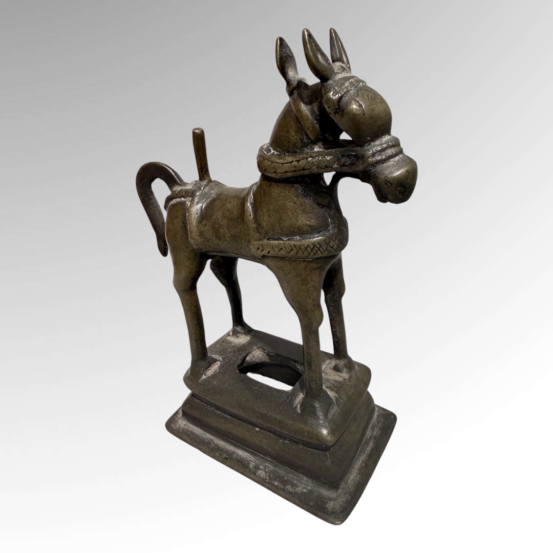 Brass Horse Dedicated To Khandoba Deccan 