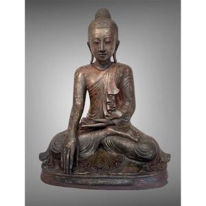 Bouddha mandalay en bronze 