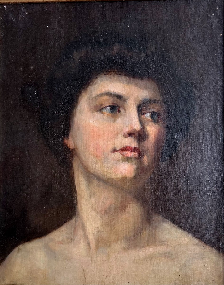 "french School, 19th Century, Bust Of A Young Woman"-photo-2