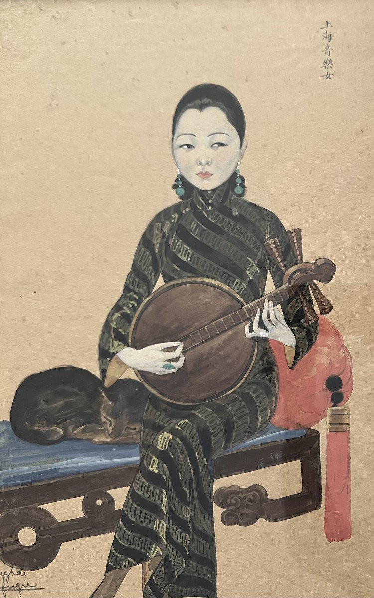 "léa Lafugie, Chinese Musician With A Cat"-photo-4