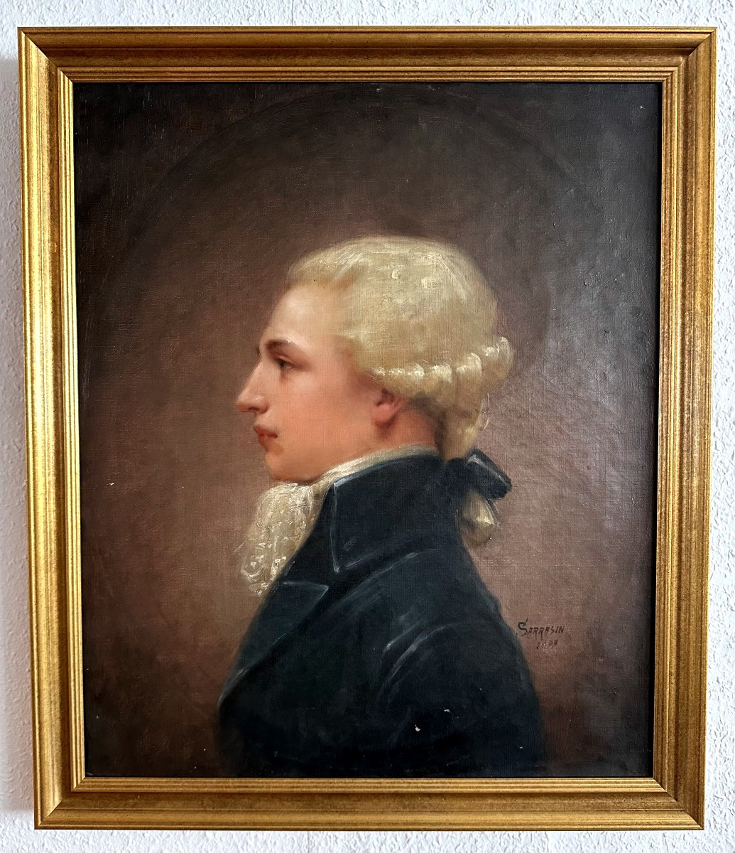 "auguste Jean Baptiste Paquier-sarrasin, Portrait Of A Gentleman"