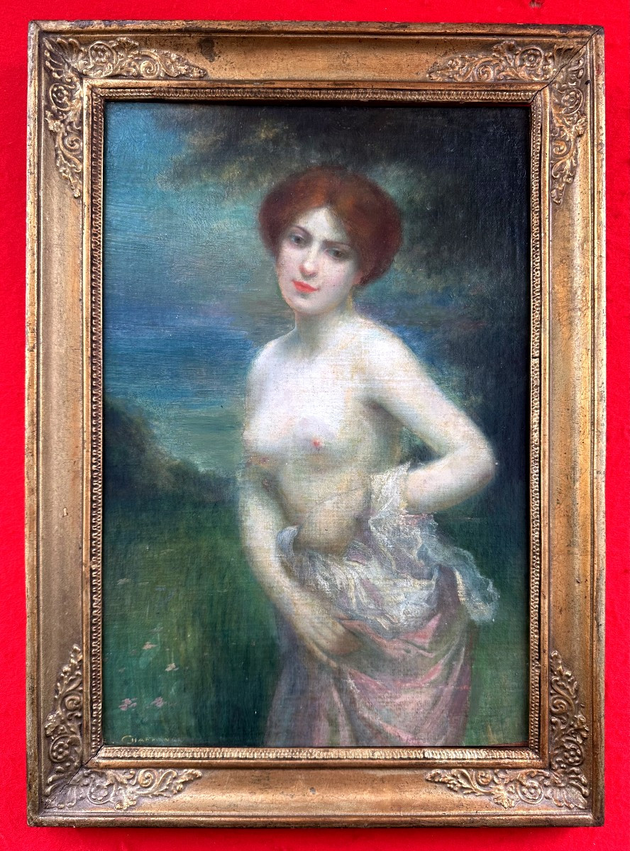 "Eugène CHAFFANEL, Nu dans un paysage"