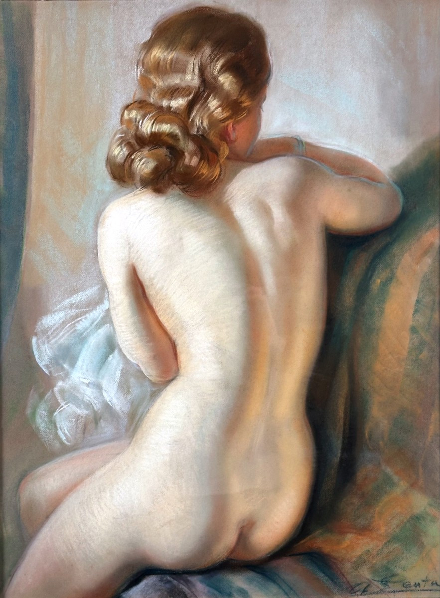 "albert François Genta, Two Female Nudes From Behind"-photo-3