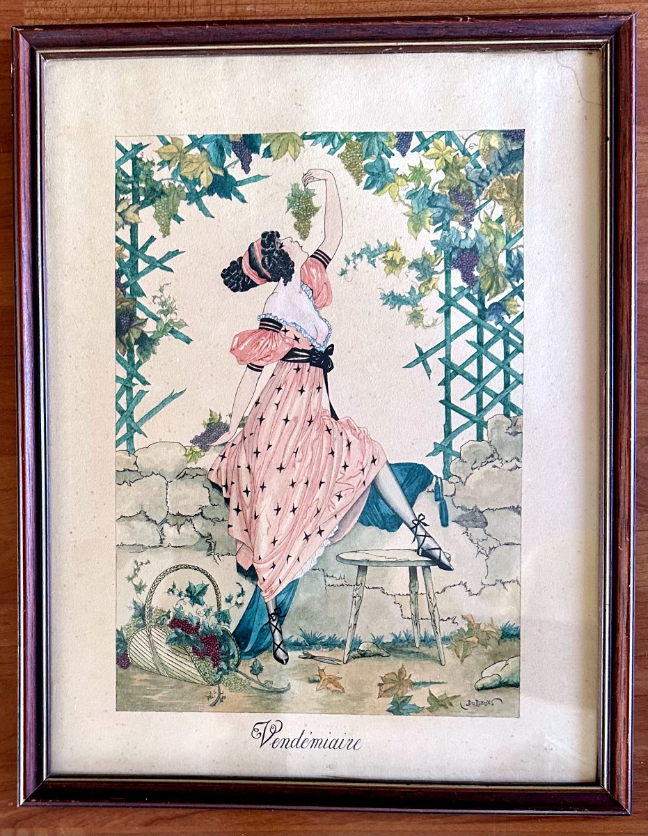"DURIEUX, Aquarelle Vendémiaire"