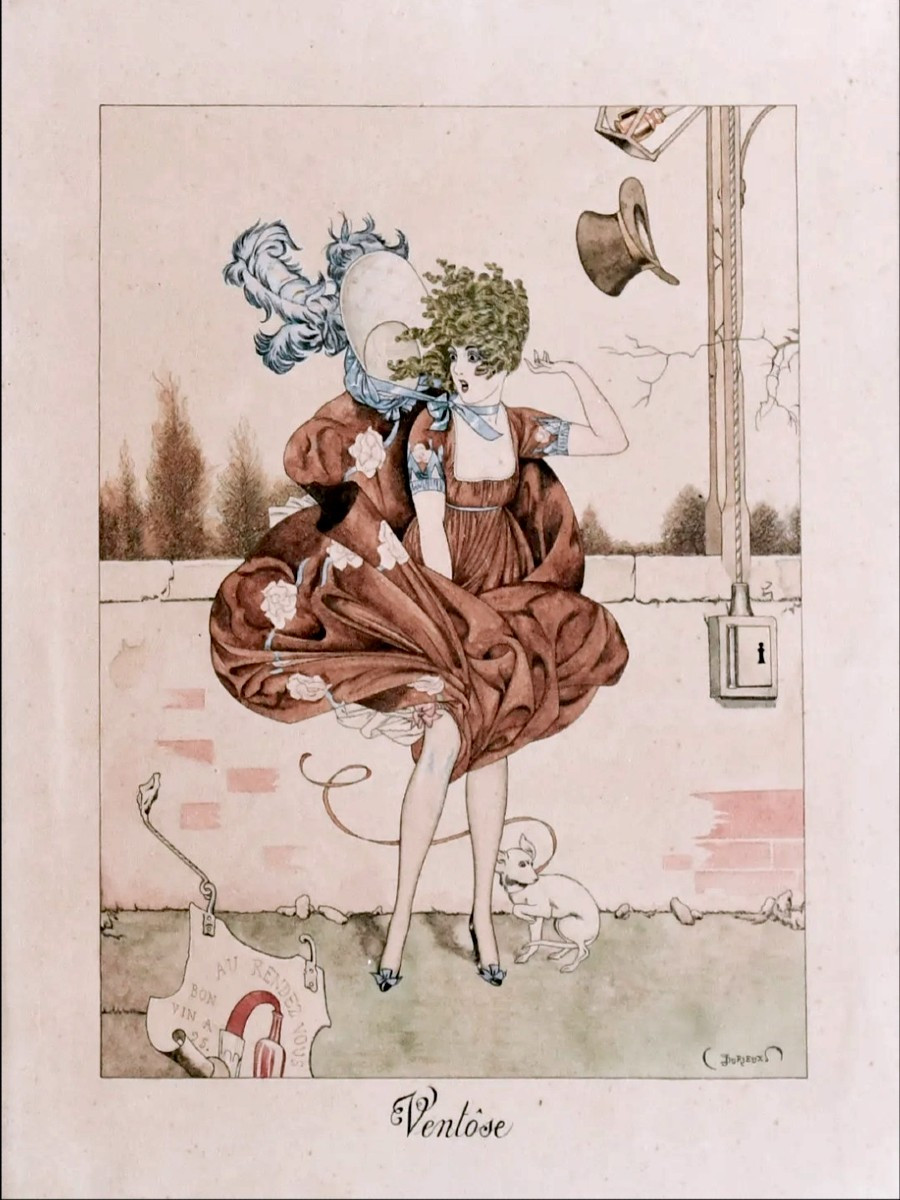 "durieux, Four Watercolors, Ventôse, Prairial, Vendémiaire, Brumaire-photo-2