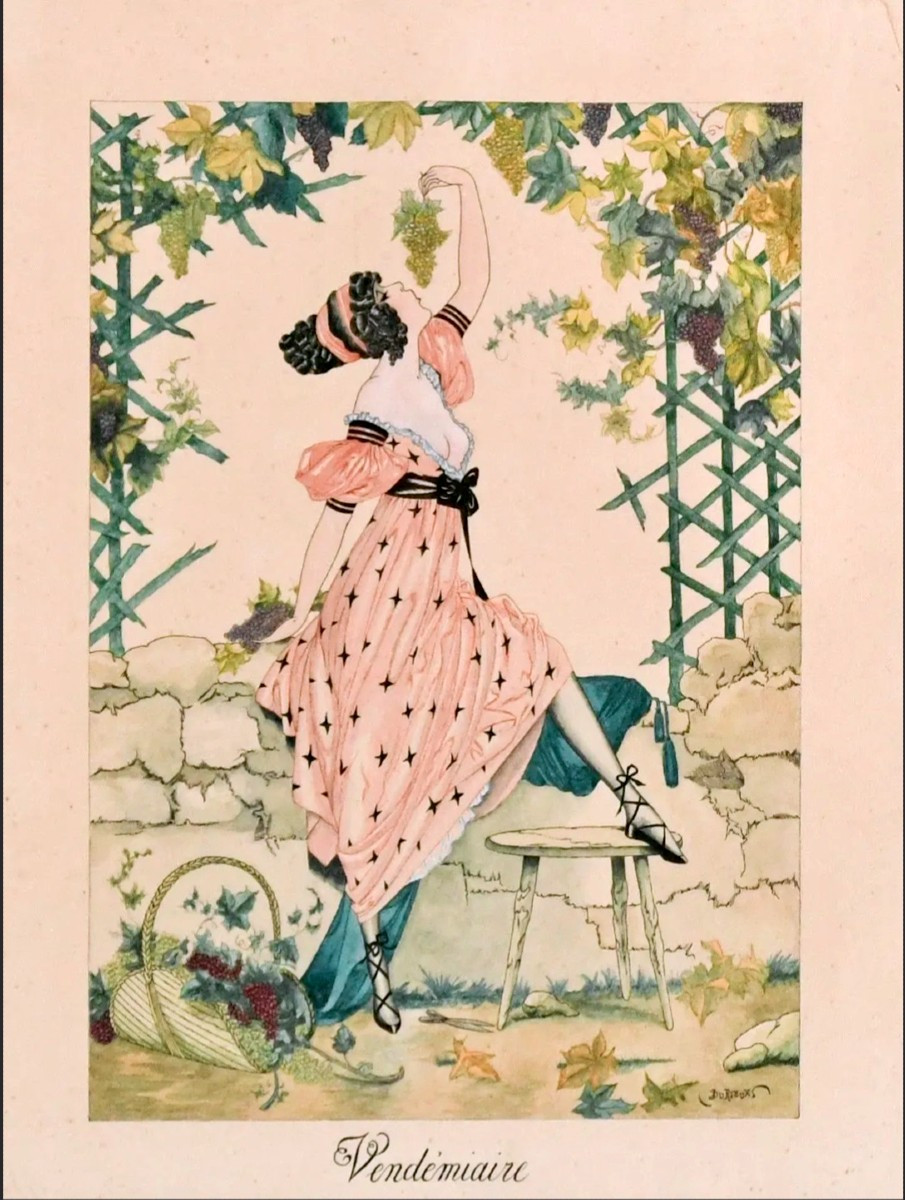 "durieux, Four Watercolors, Ventôse, Prairial, Vendémiaire, Brumaire-photo-4