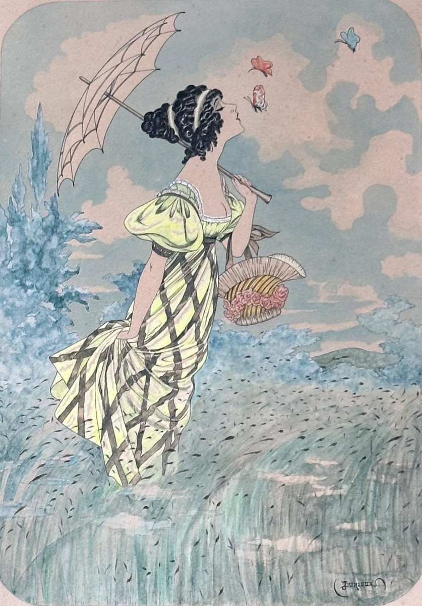 "durieux, Four Watercolors, Ventôse, Prairial, Vendémiaire, Brumaire-photo-4