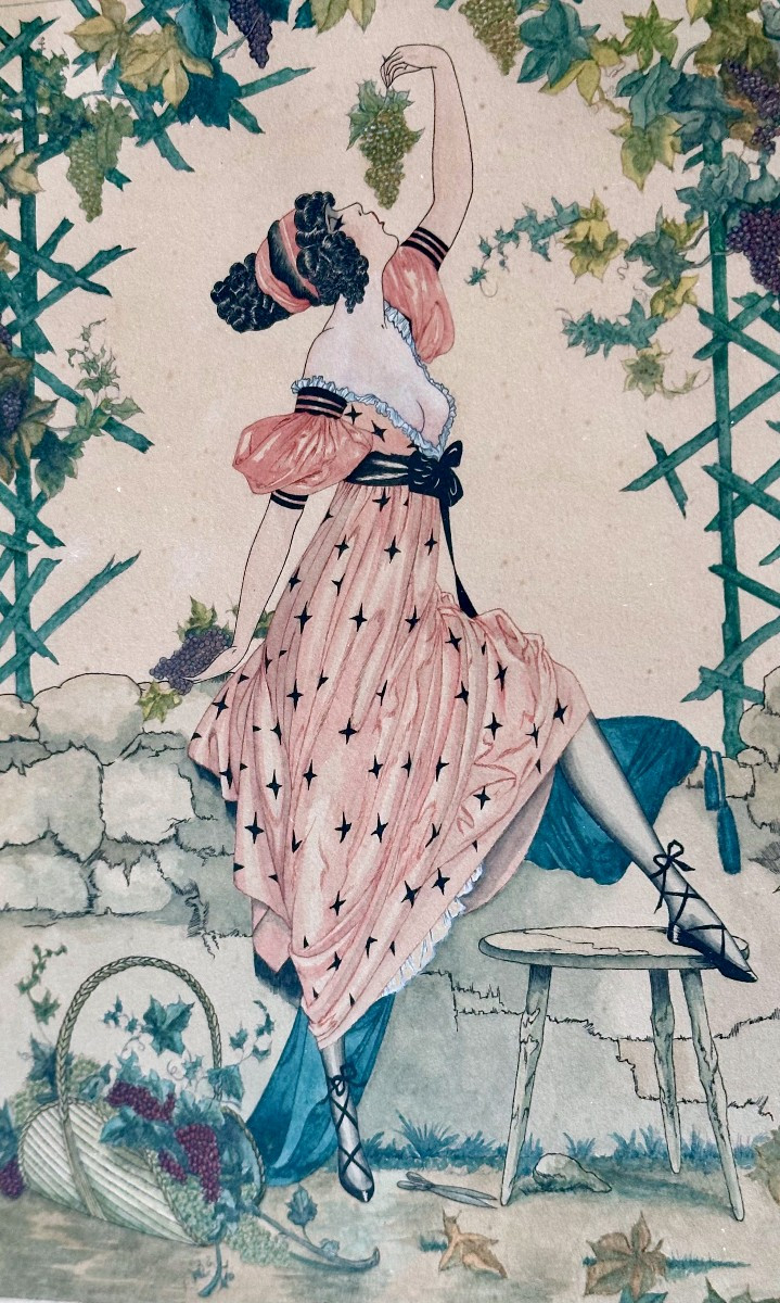 "durieux, Four Watercolors, Ventôse, Prairial, Vendémiaire, Brumaire-photo-5