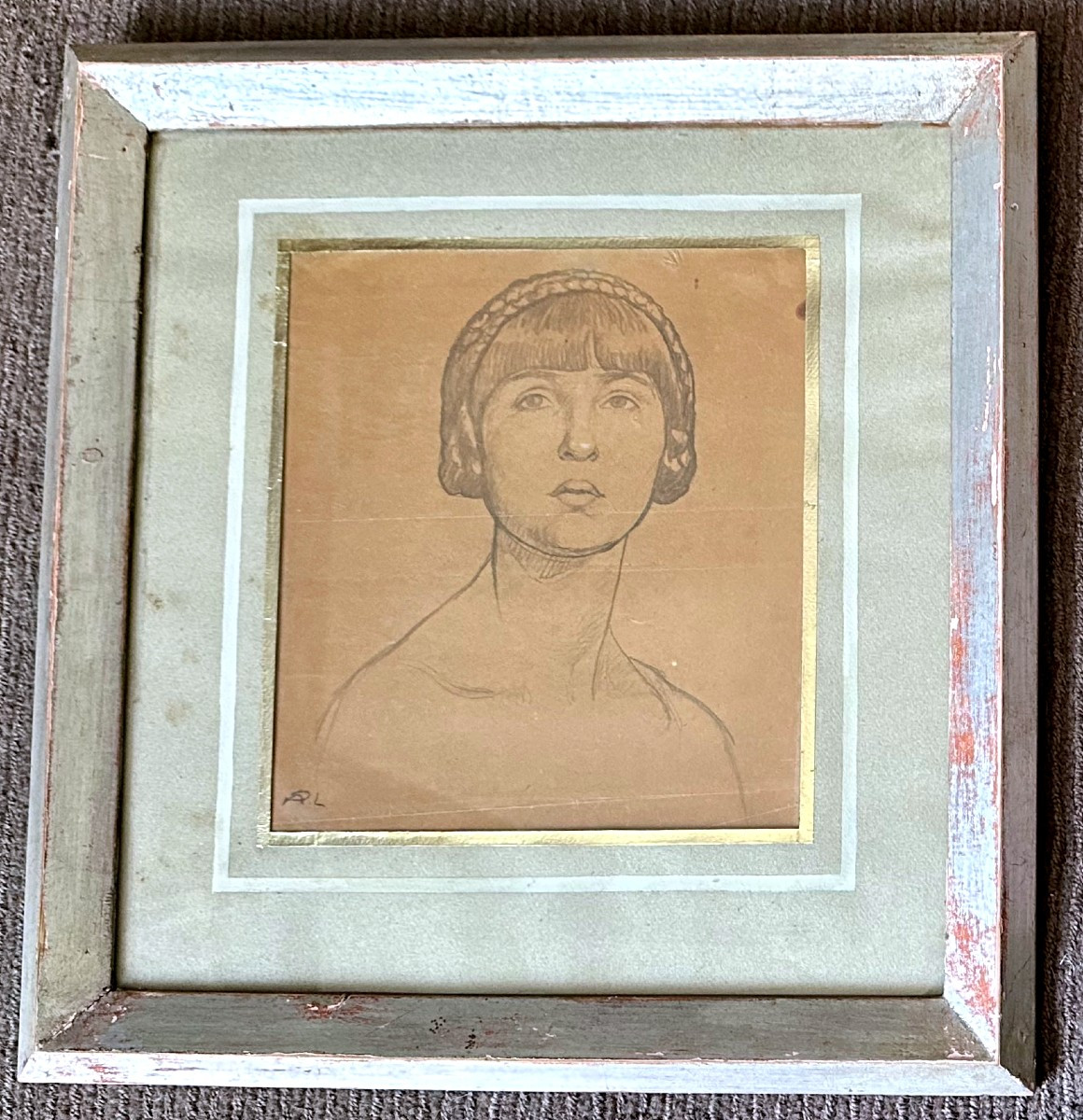"LAURENS Paul Albert, Portrait de femme"-photo-2