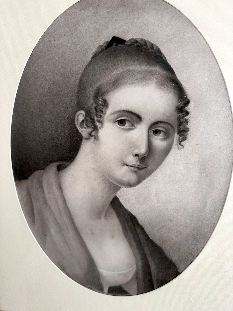 "elisa Roy, Portrait Of A Young Woman, Drawing"-photo-2