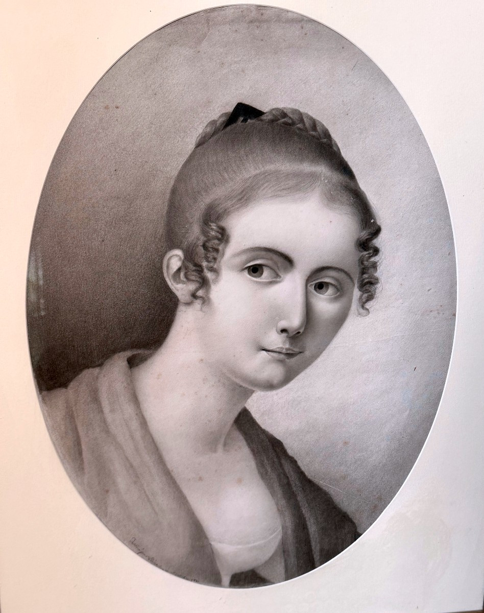 "elisa Roy, Portrait Of A Young Woman, Drawing"-photo-2