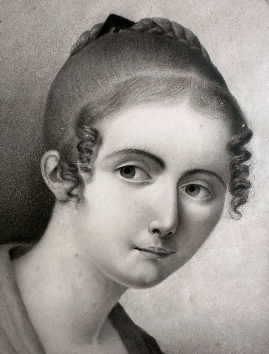"elisa Roy, Portrait Of A Young Woman, Drawing"-photo-4