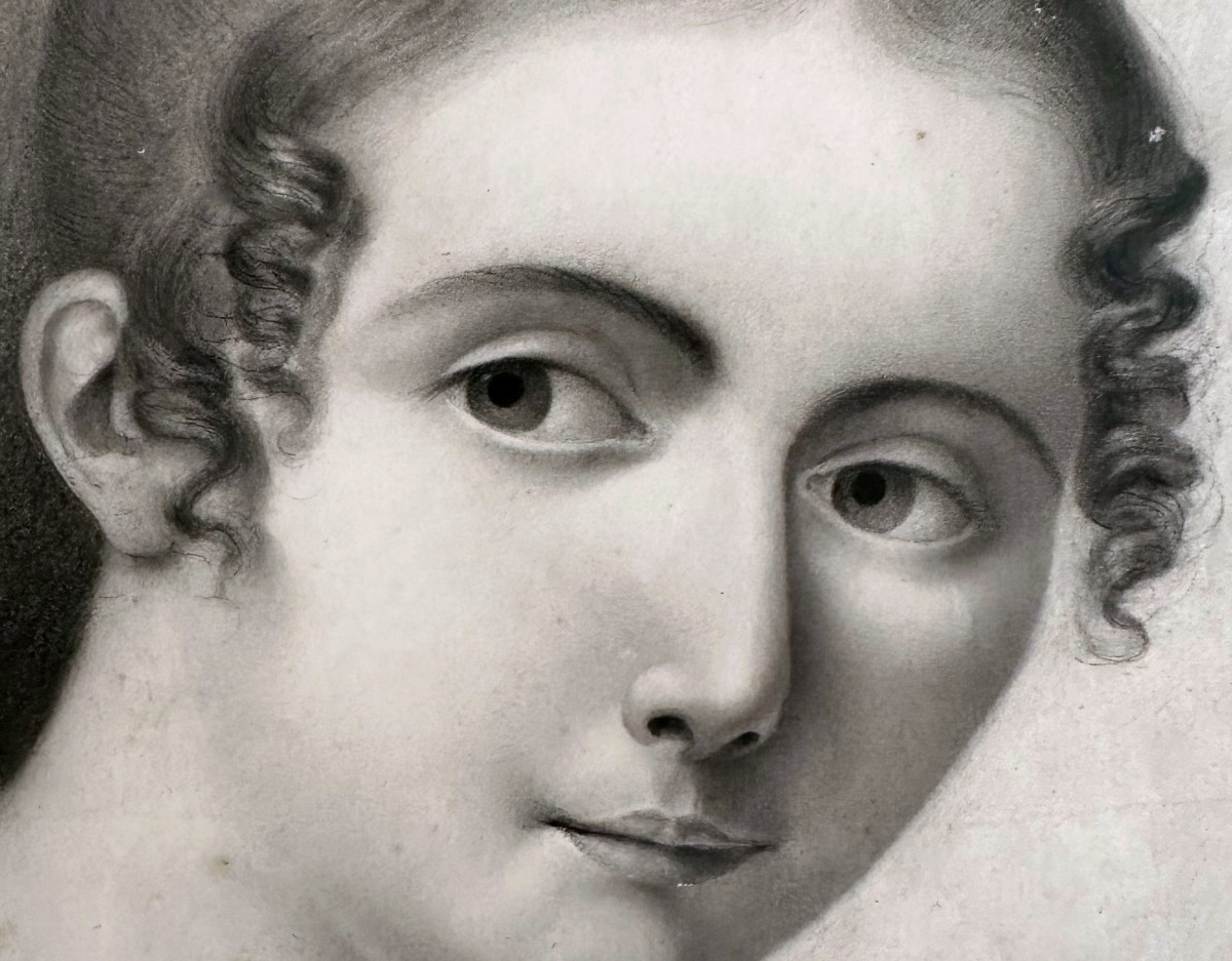 "elisa Roy, Portrait Of A Young Woman, Drawing"-photo-2