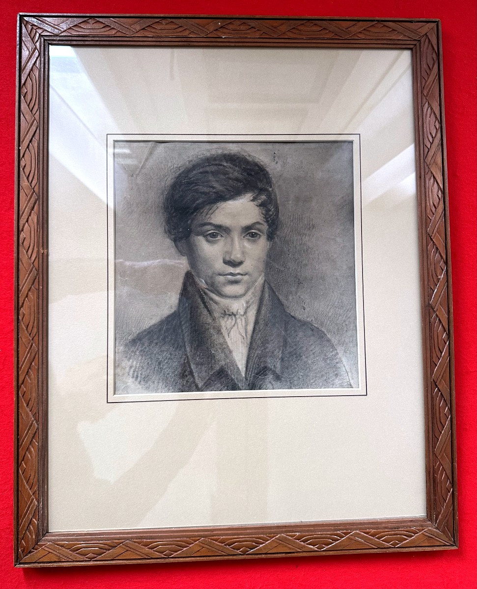 ECOLE FRANCAISE début XIXème siècle, Portrait de Jeune Homme-photo-2