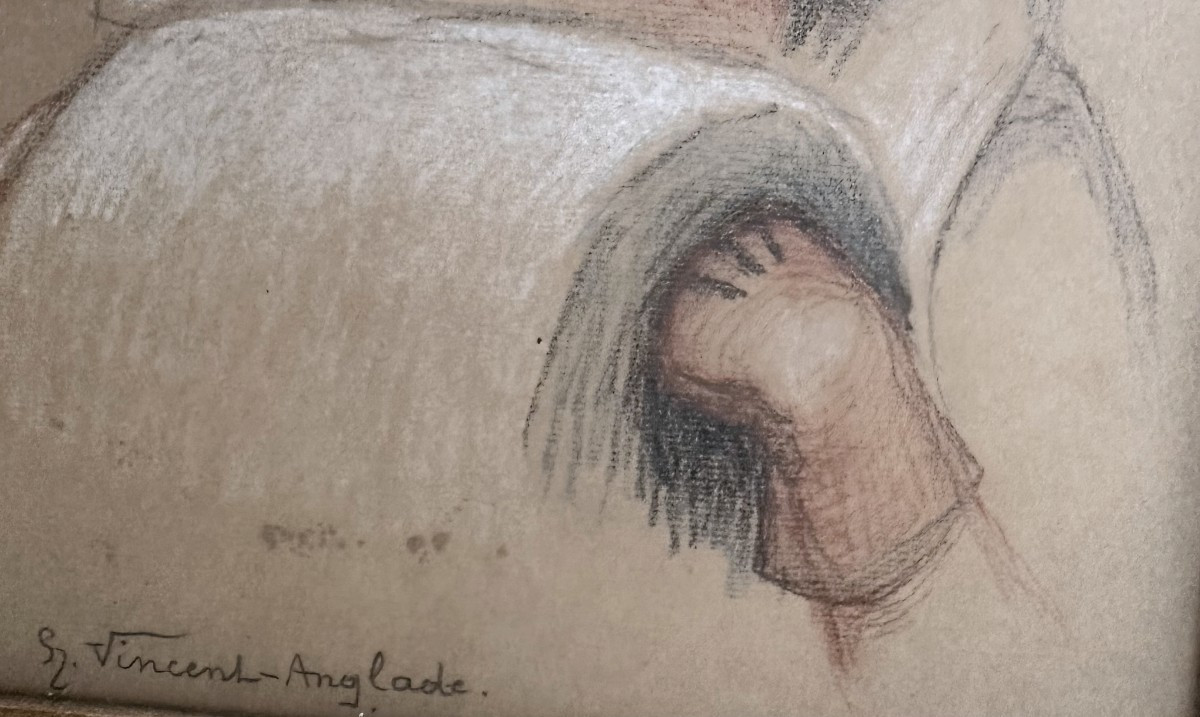 VINCENT-ANGLADE Henri, Portrait de jeune fille-photo-1