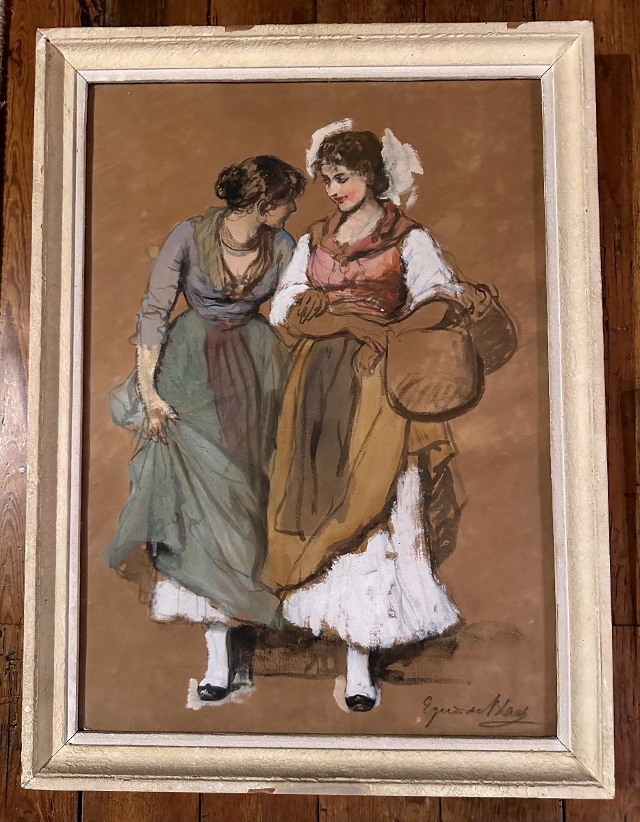 "BLAAS Eugen Alfons de, Gouache et aquarelle"-photo-2