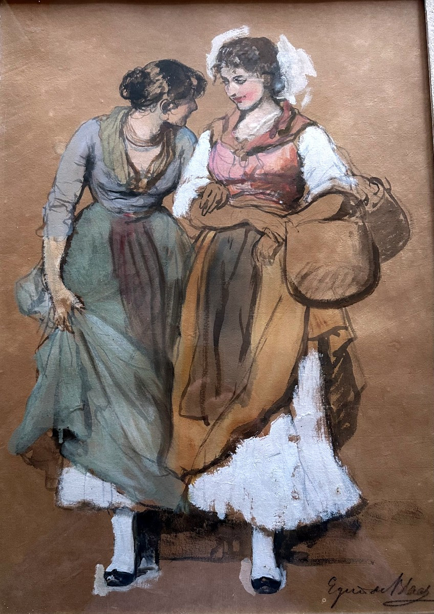 "BLAAS Eugen Alfons de, Gouache et aquarelle"