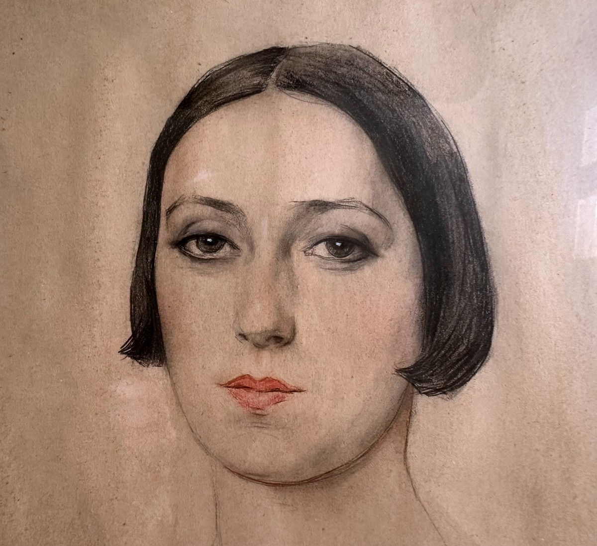 CARRE Jean-Pierre, Portrait d'élégante, Dessin Art Déco-photo-4