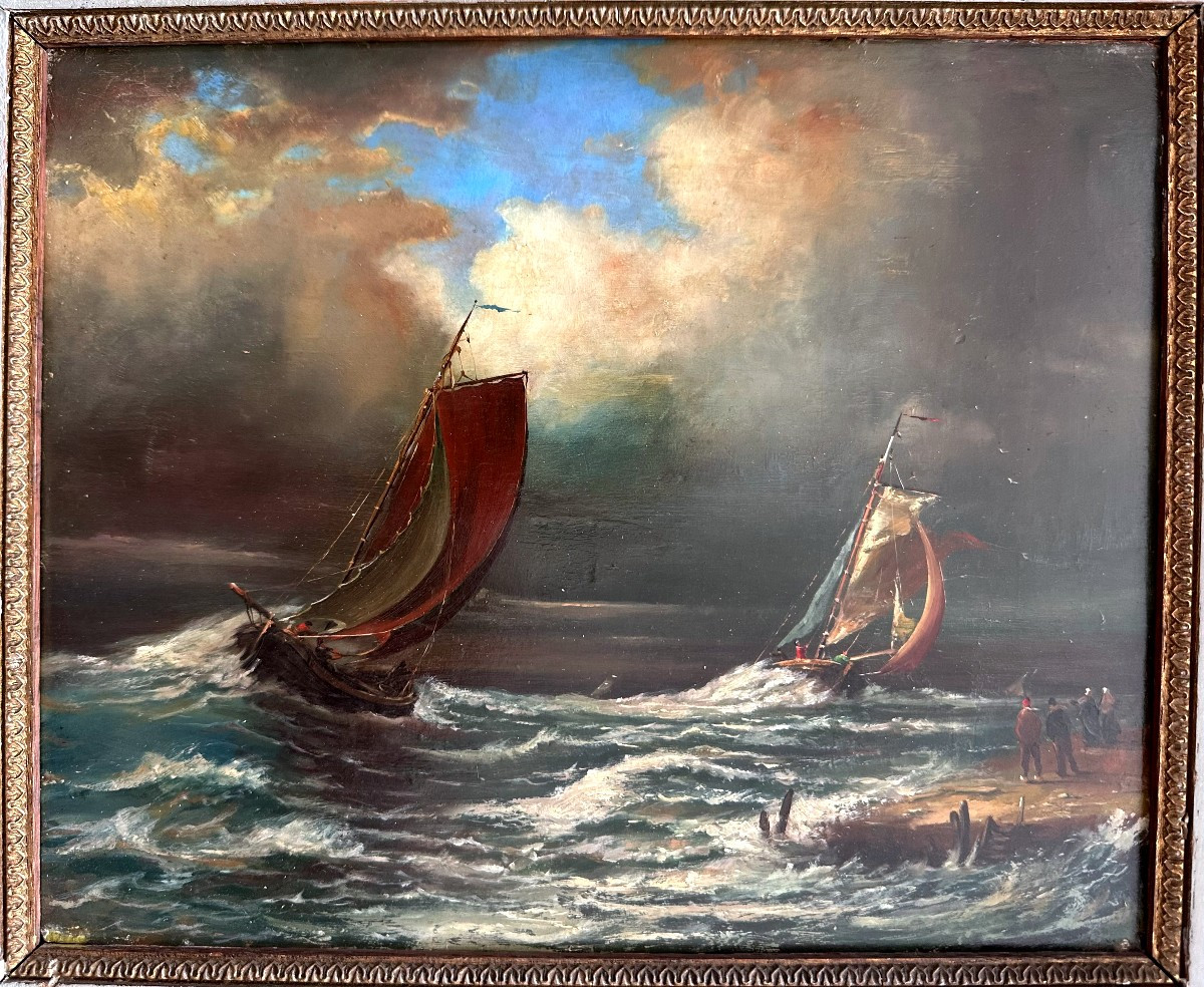 François-etienne Musin, Stormy Weather, Difficult Landing, 1870-photo-2