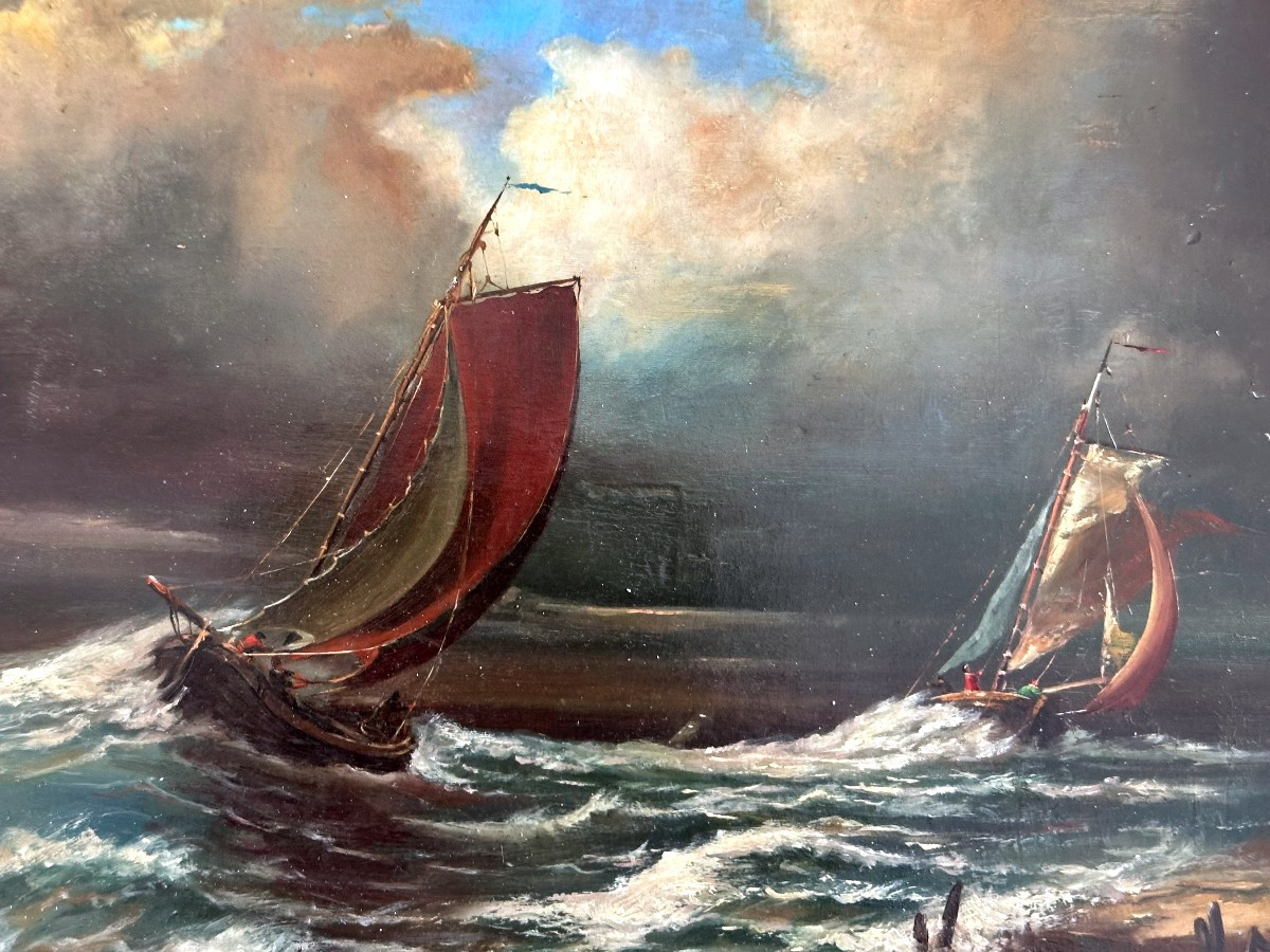 François-etienne Musin, Stormy Weather, Difficult Landing, 1870-photo-3