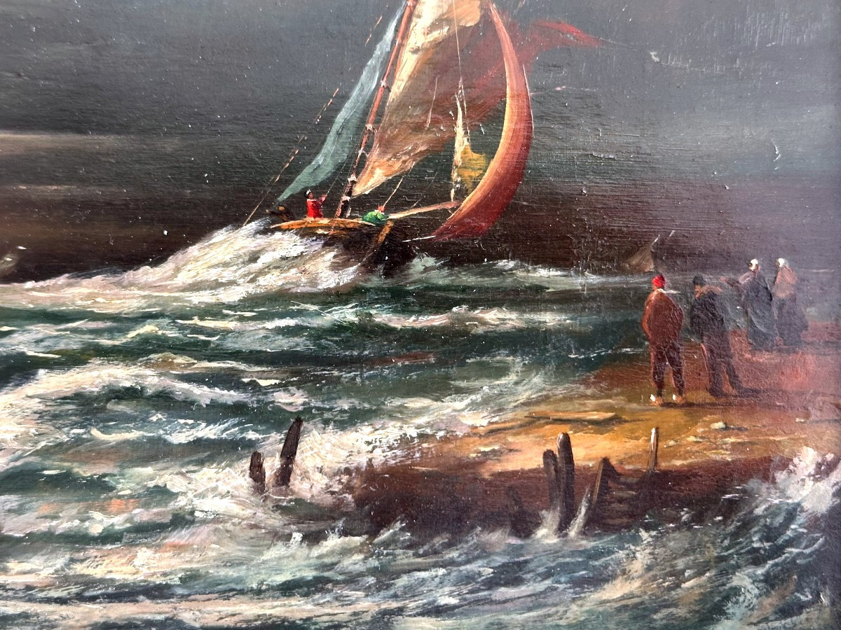 François-etienne Musin, Stormy Weather, Difficult Landing, 1870-photo-3
