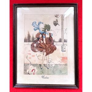 "DURIEUX, Aquarelle Ventôse"