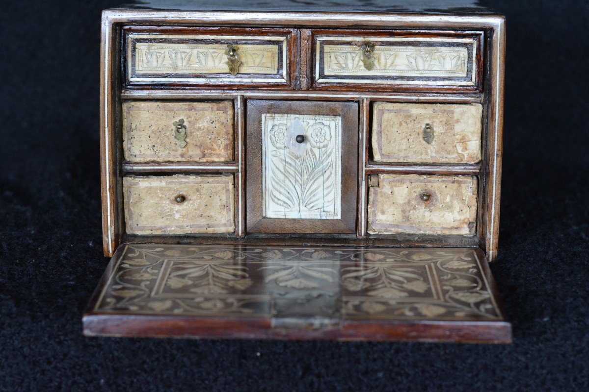 Small Indo-portuguese Cabinet 17th Century-photo-3