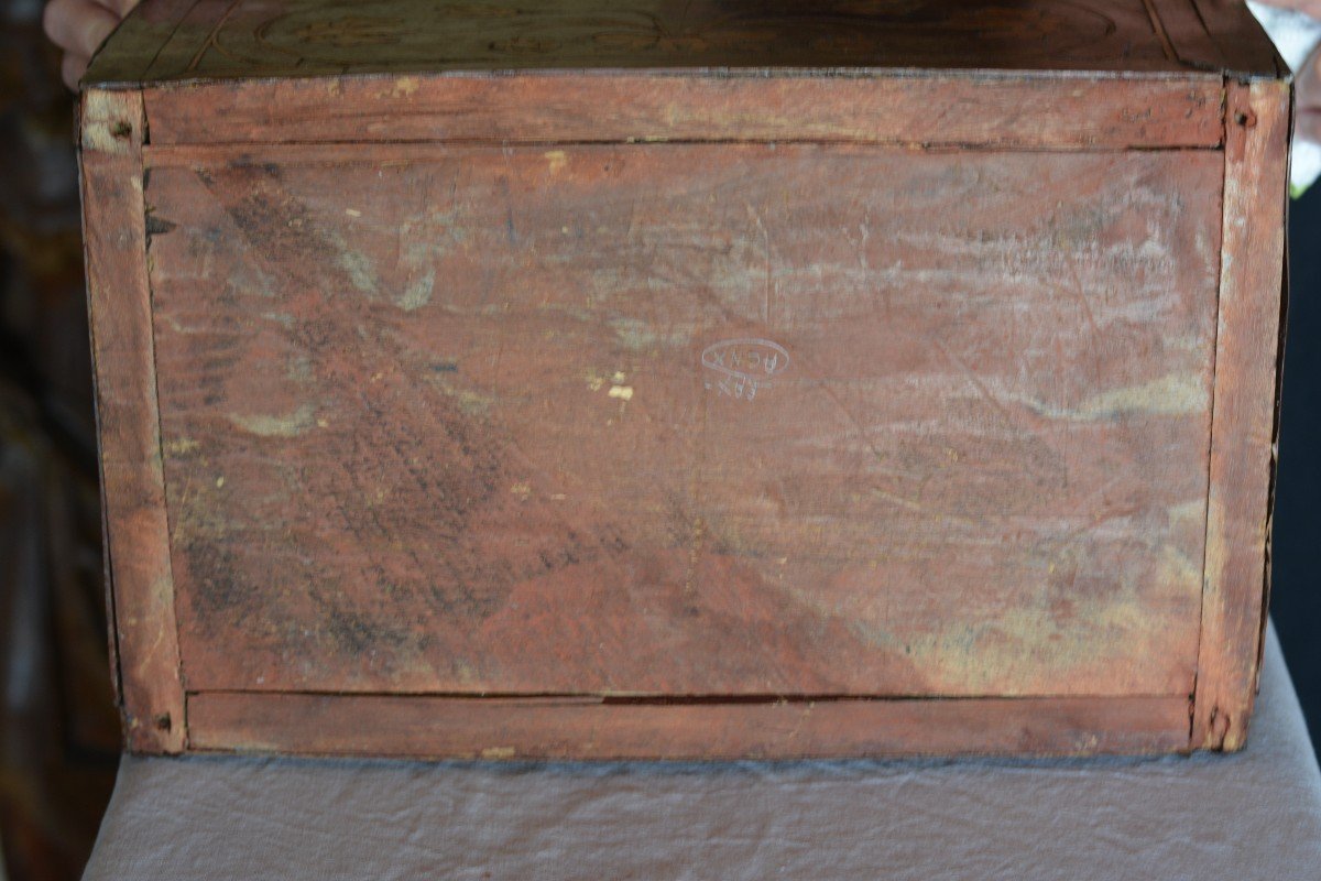 17th Century Flower Marquetry Box-photo-1