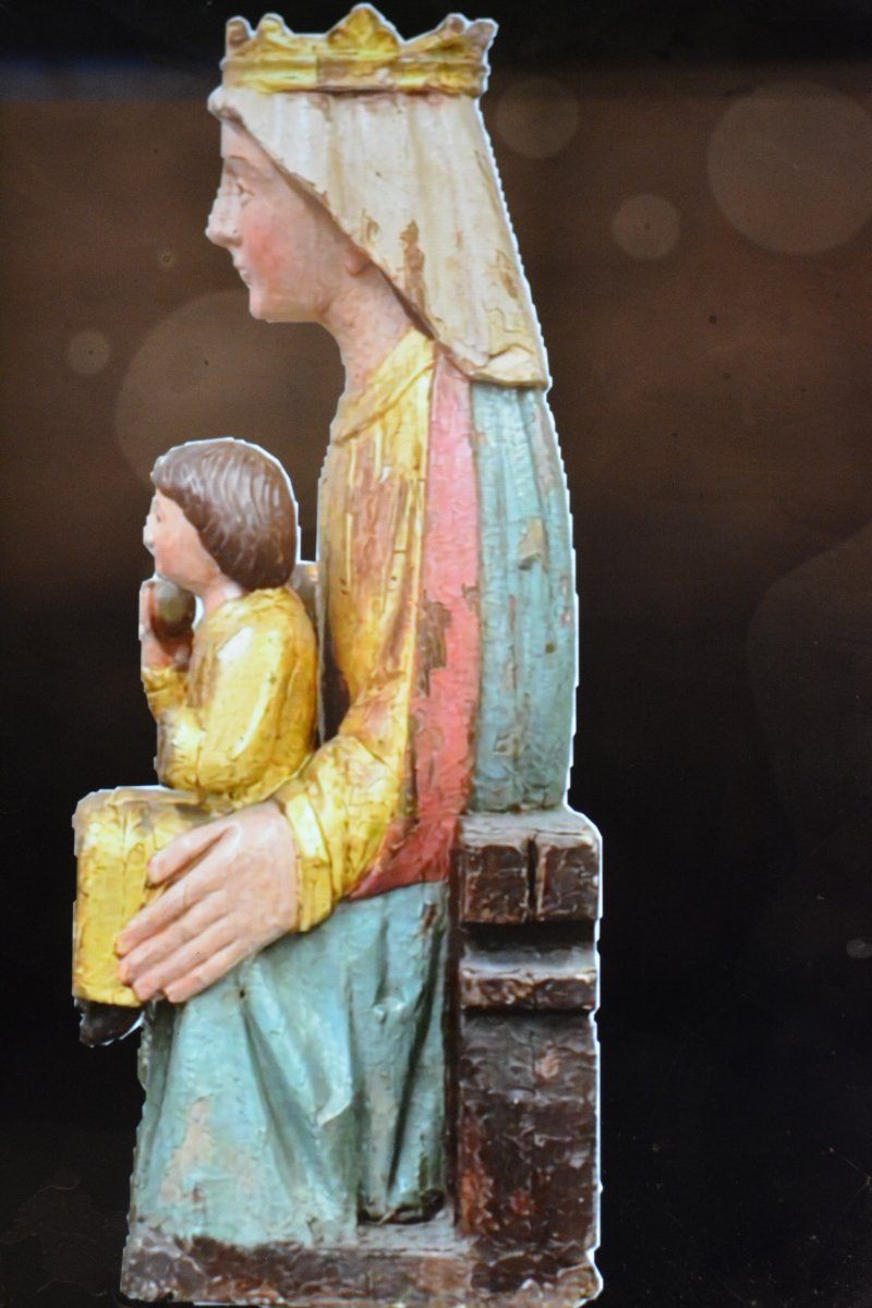 Virgin And Child, 14th Century-photo-3