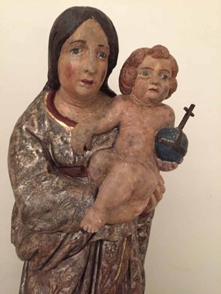 Vierge à l'Enfant Du 18 XVIII ème Siècle -photo-2