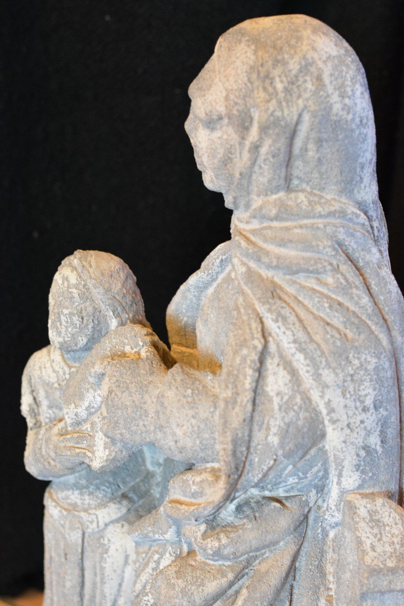 Saint Anne Educator In Stone 16th Century-photo-2