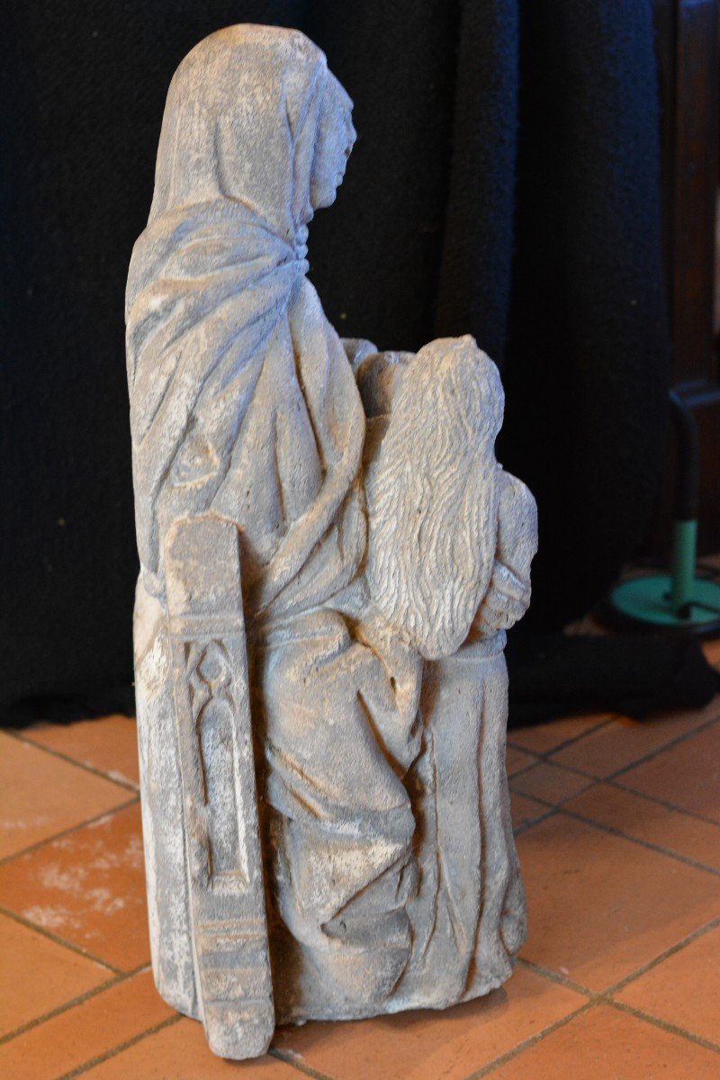 Saint Anne Educator In Stone 16th Century-photo-4