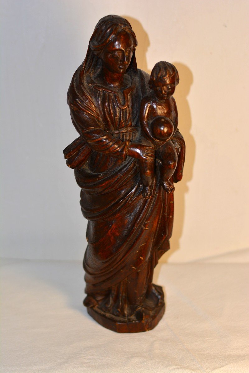 Vierge à l'Enfant XVII ème Siècle-photo-3