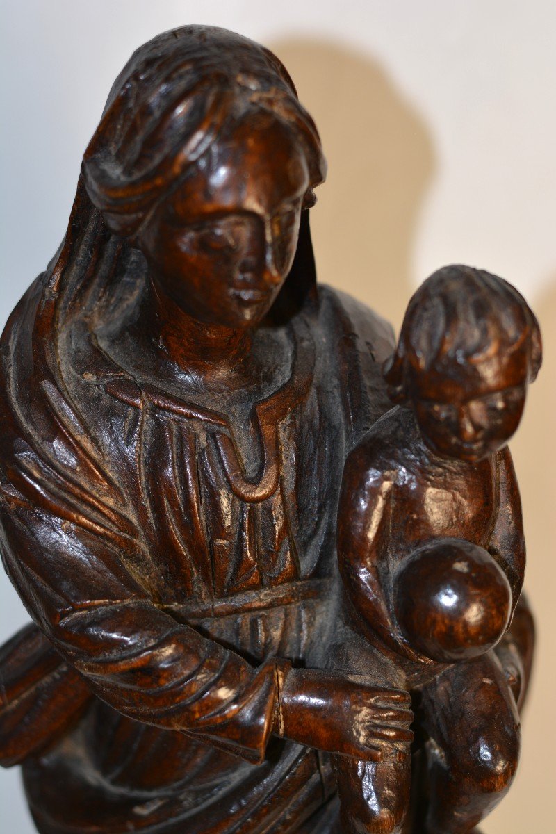 Vierge à l'Enfant XVII ème Siècle-photo-4