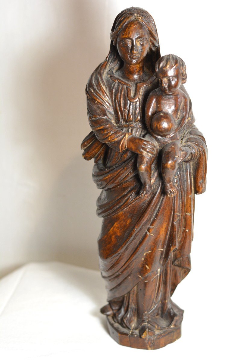Vierge à l'Enfant XVII ème Siècle-photo-5