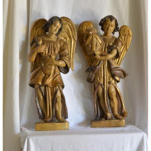 Paire d'anges 16ème siècle Italie
