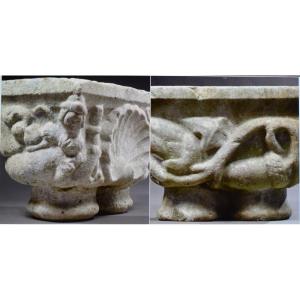 Two 12th Century Double Capitals
