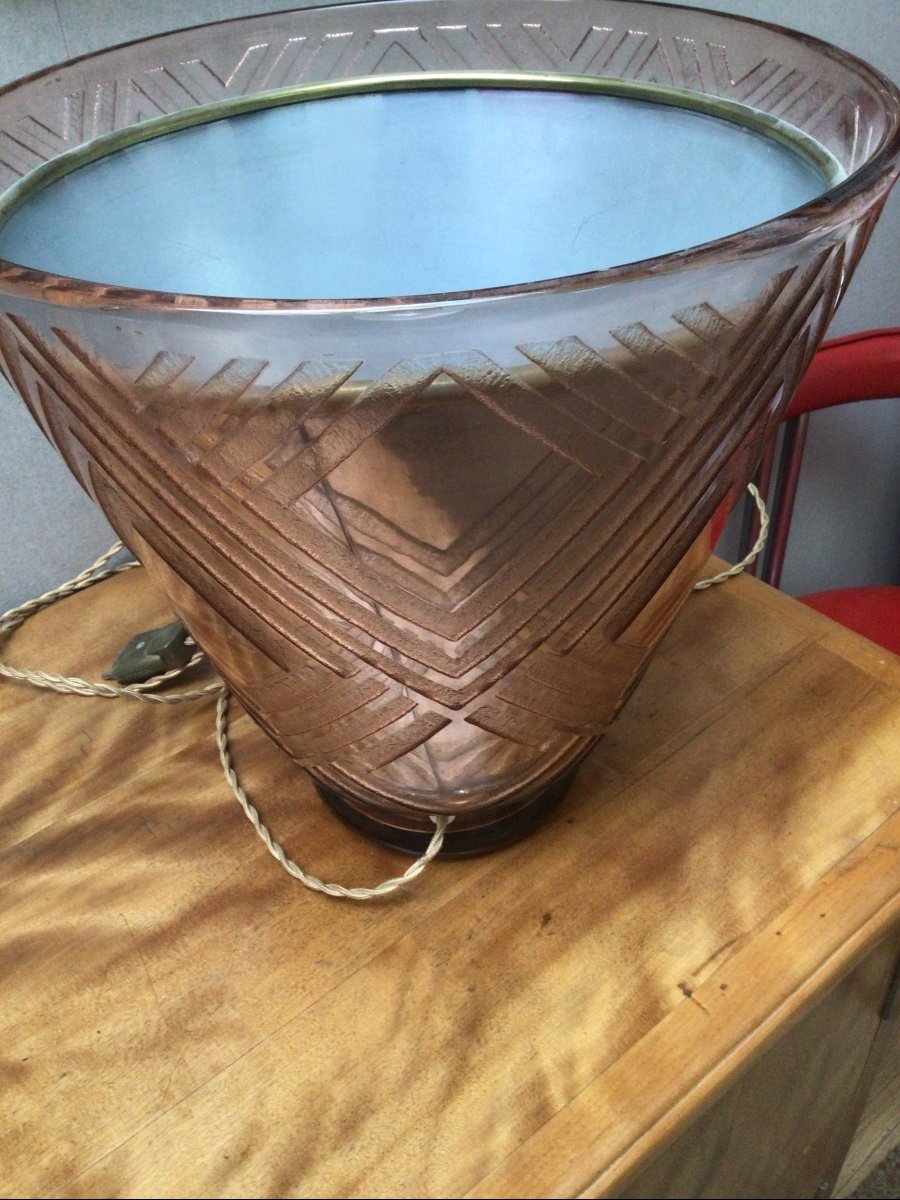 Daum Vasque Art Deco Period Light Fixture-photo-4